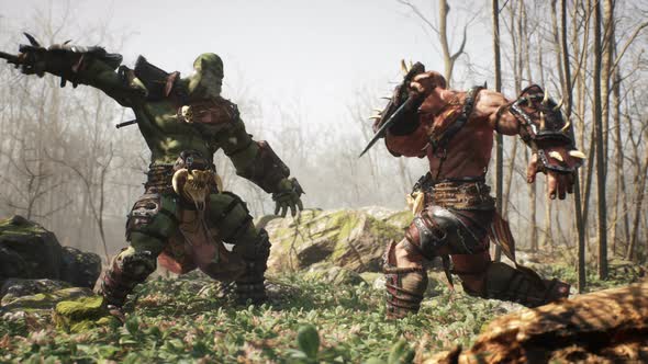 Two Formidable Orc Warriors