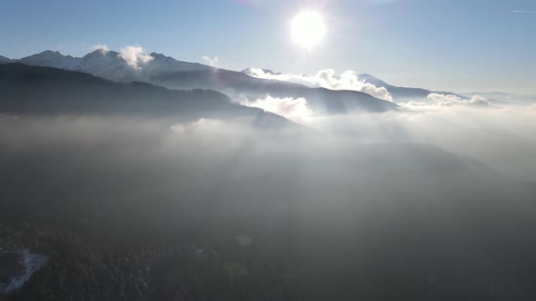 Beautiful aerial view of Romanian Transfagarasan