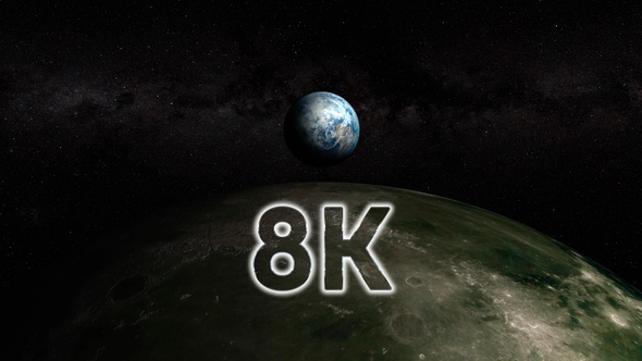 Photorealistic Moon And Earth 8k alt