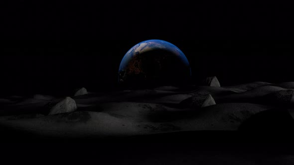 View from the Moon to the Earth video.