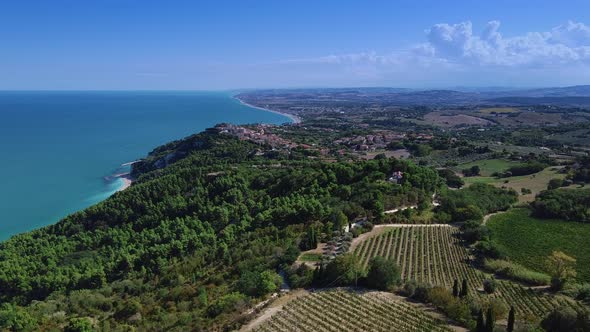 Fantastic Aerial View of Italian Coastal Zone