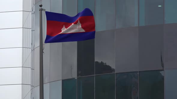 Cambodia Flag  Background 4K