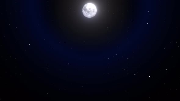 moon halo in the night sky
