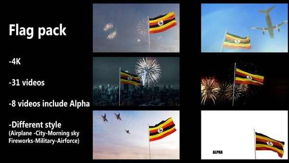 Uganda Flag Pack 