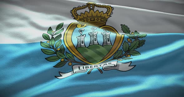 San Marino national flag background motion graphic looped 4K