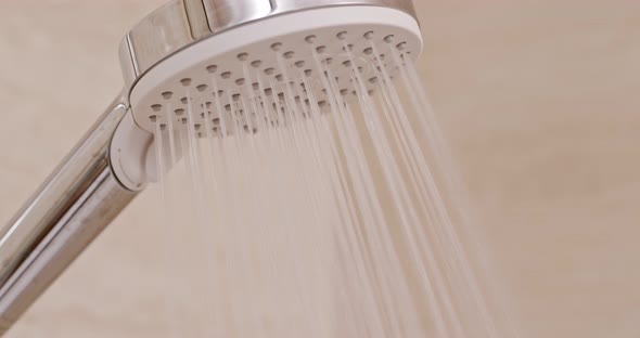 Water drops in the shower head