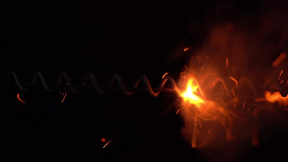 The Burning Detonation Cord