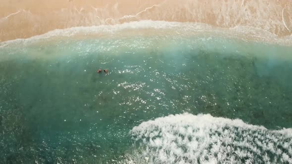 Aerial View Beautiful Beach. Nusa Penida