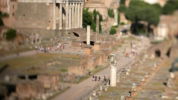 Ancient Rome tilt-shift Timelapse 01