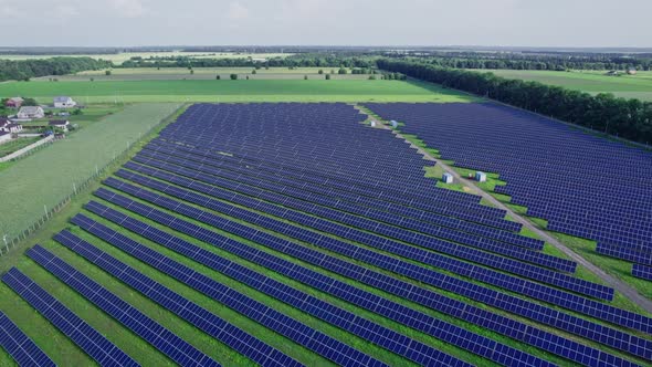 Green Grass Farmland Aerial