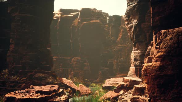 Colorado River Cuts Through Rock at Grand Canyon