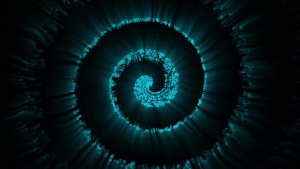 Abstract Spiral Colorful Moving Particles V17