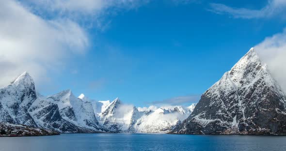 Norwegian Fjord and Mountains Timelapse