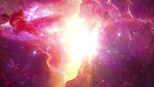 Flight through Universe Nebula Galaxy, Interstellar space travel, Traveling through Cosmos.