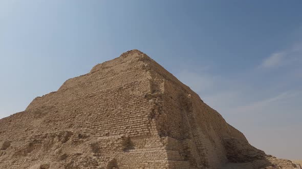 Ruins of the ancient stepped pyramid of Djoser, Saqqara Necropolis, Egypt