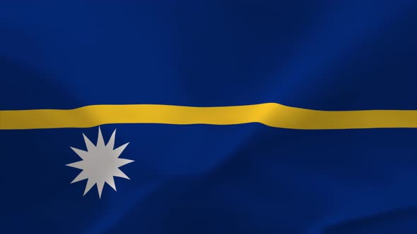 Nauru Waving Flag Animation 4K Moving Wallpaper Background