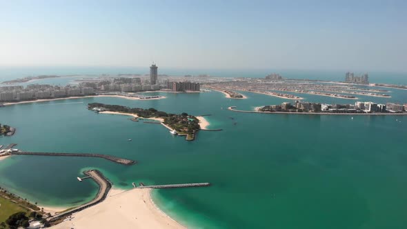 Panorama of the Palm Island Jumeirah