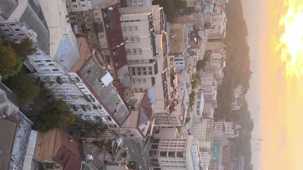 Vertical Video of the Center of Kyiv Ukraine