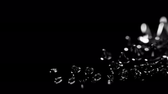 Super Slow Motion Macro Shot of Magnetic Liquid Ferrofluid in Motion at 1000Fps