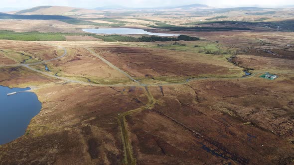 Aerial View of Lough Adeery By Killybegs Fresh Water Reservoir County Donegal  Ireland