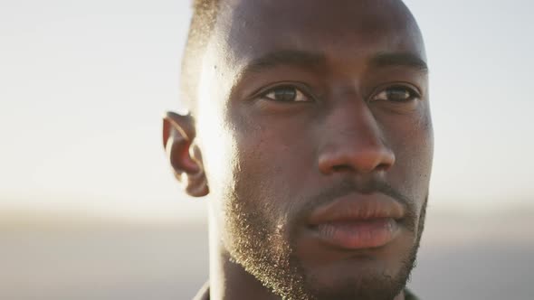 African American man looking at the view