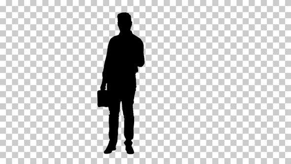 Silhouette  man looking , Alpha Channel