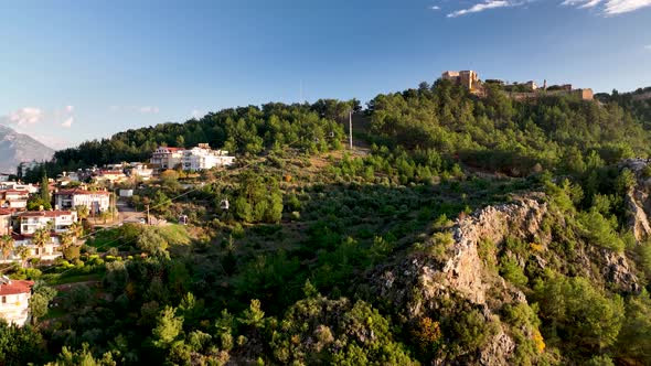 Funicular Aerial View 4 K Alanya Turkey