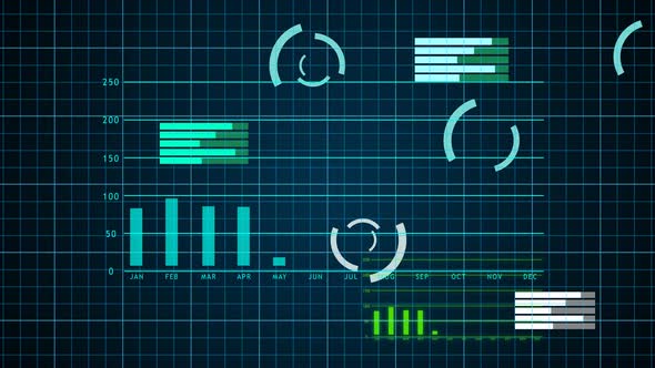Stock market animated graphic.  Stock price chart. alt
