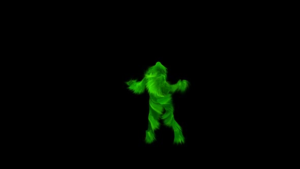 Green Party Animal Hairy Dance VJ Loop