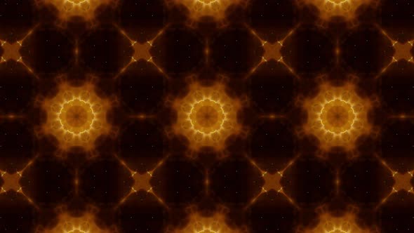 Shining Small Gold Kaleidoscope Loop 4K