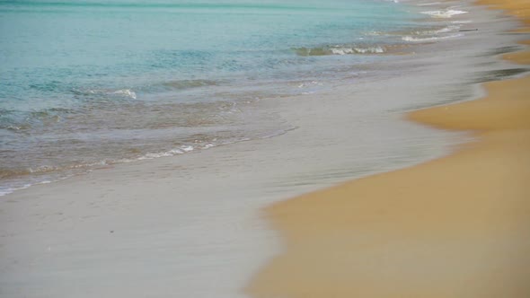 Azure Waves Rolled Shore of Nai Harn Beach