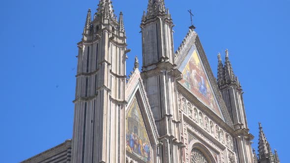 Duomo of Orvieto cathedral church in Tuscany, Italy, Europe.