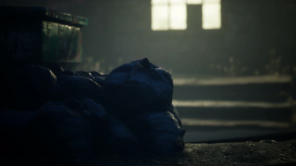 Garbage Bags at City Street an Night alt