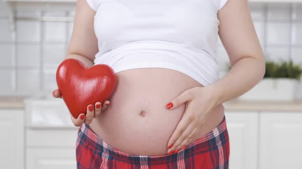 Closeup of a Pregnant Belly