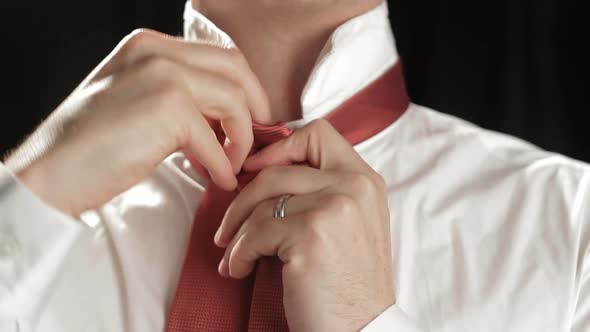 Tie dressing by anonymous businessman studio