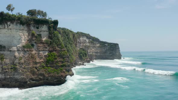 Stunning Tropical Coastline and Blue Ocean in Bali Indonesia
