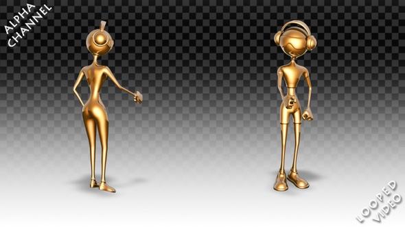 Gold Man and Woman - Dance Pop Pack