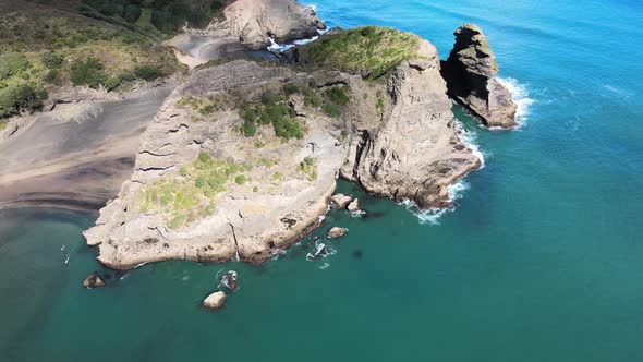 Rocky cliffs of New Zealand