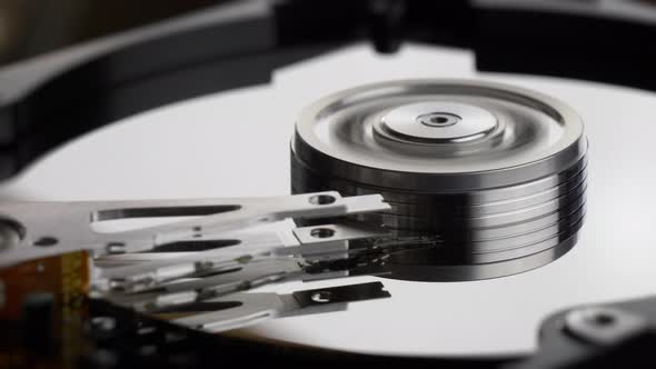 Hard Disk Drive with a Spinning Platter