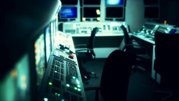 Equipment of Empty Central Control Room