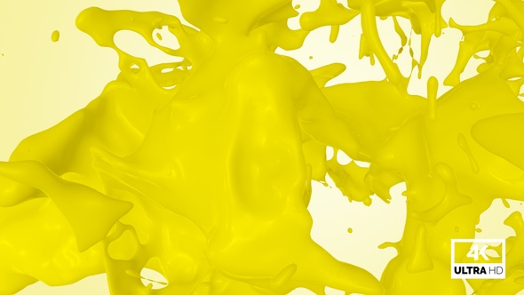 Yellow Paint Jet Stream Splash V6