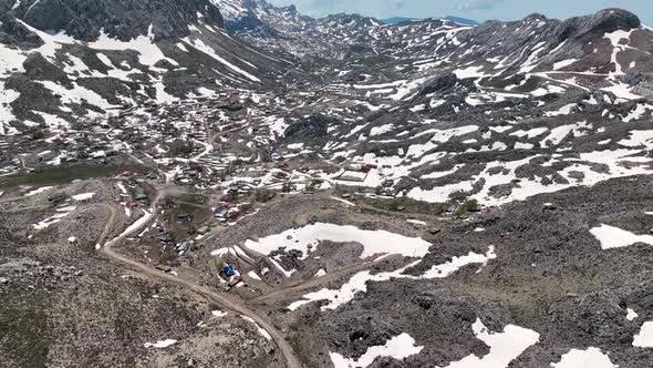 Spring in the Mountains aerial view 4 K