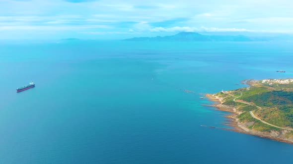 Aerial View. Strait of Gibraltar Pass, Views of Africa