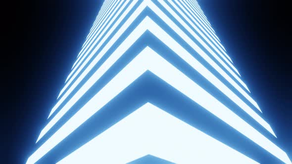 Neon Blue Tower 4K