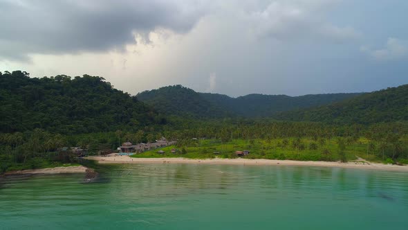 On a Tropical Beach the Thunder Storm Comes