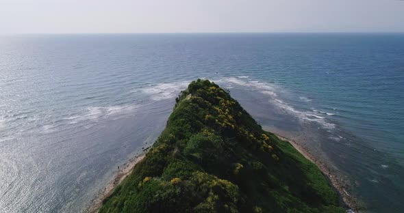 Flying Over the Cape of Rodon in Durres Albania