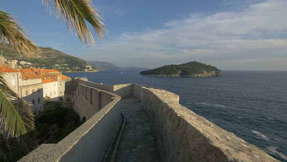 An island seen from the City Walls, Dubrovnik