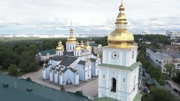 Kyiv. Ukraine: St. Michael's Golden-Domed Monastery. Aerial View