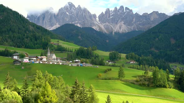 Santa Maddalena  Dolomites  Italy Landscape