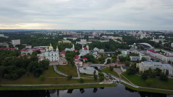 The Place Where The Vitba River Flows Into The Western Dvina River. City Vitebsk